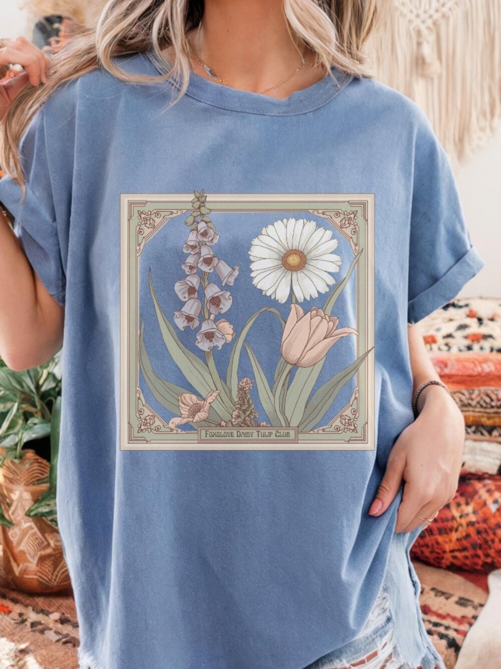 Floral Graphic T-shirt | Art Nouveau, Subtle Rebellion